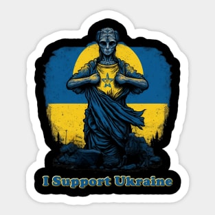 I Support Ukraine Sticker